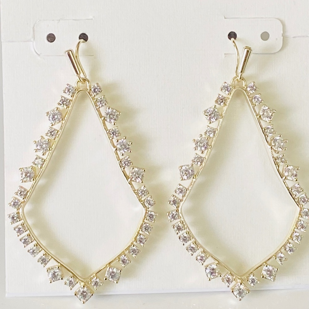 NEW Kendra Scott SOPHEE CRYSTAL Drop Hoop Earrings